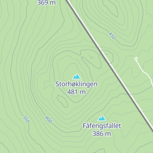 Map of Storhøklingen