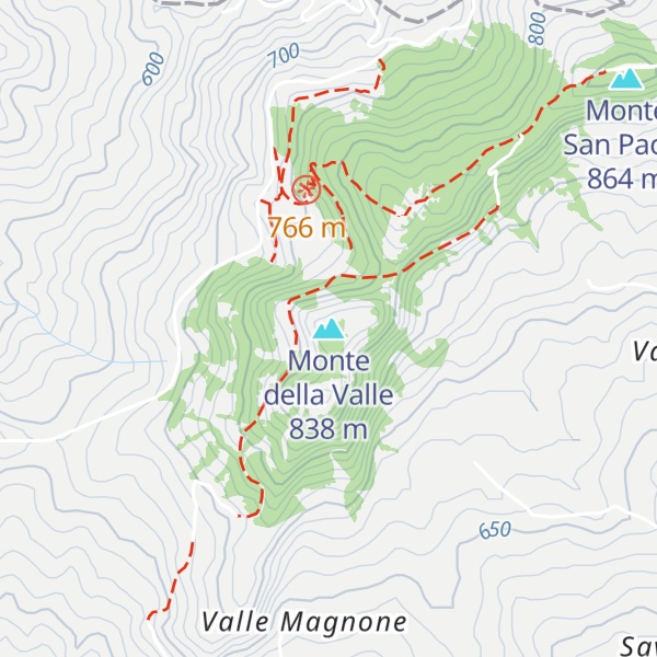 Map of Monte della Valle