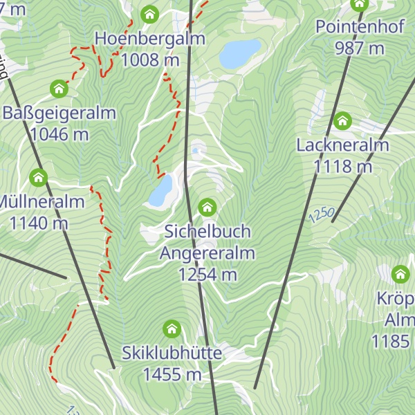 Map of Sichelbuch Angereralm