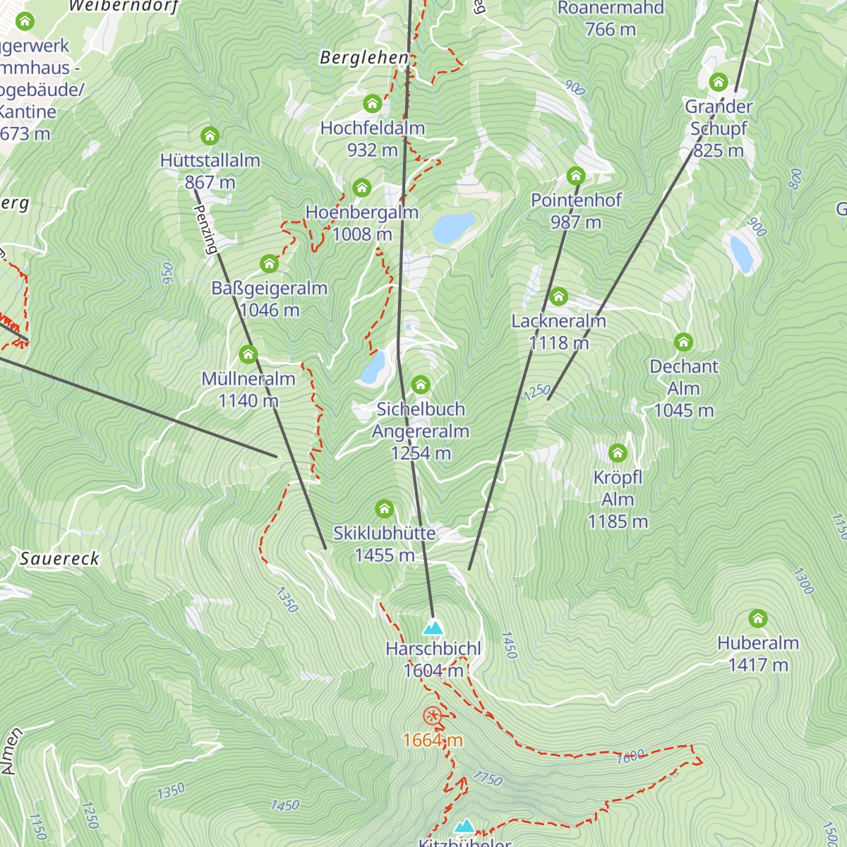 Angerer Alm map