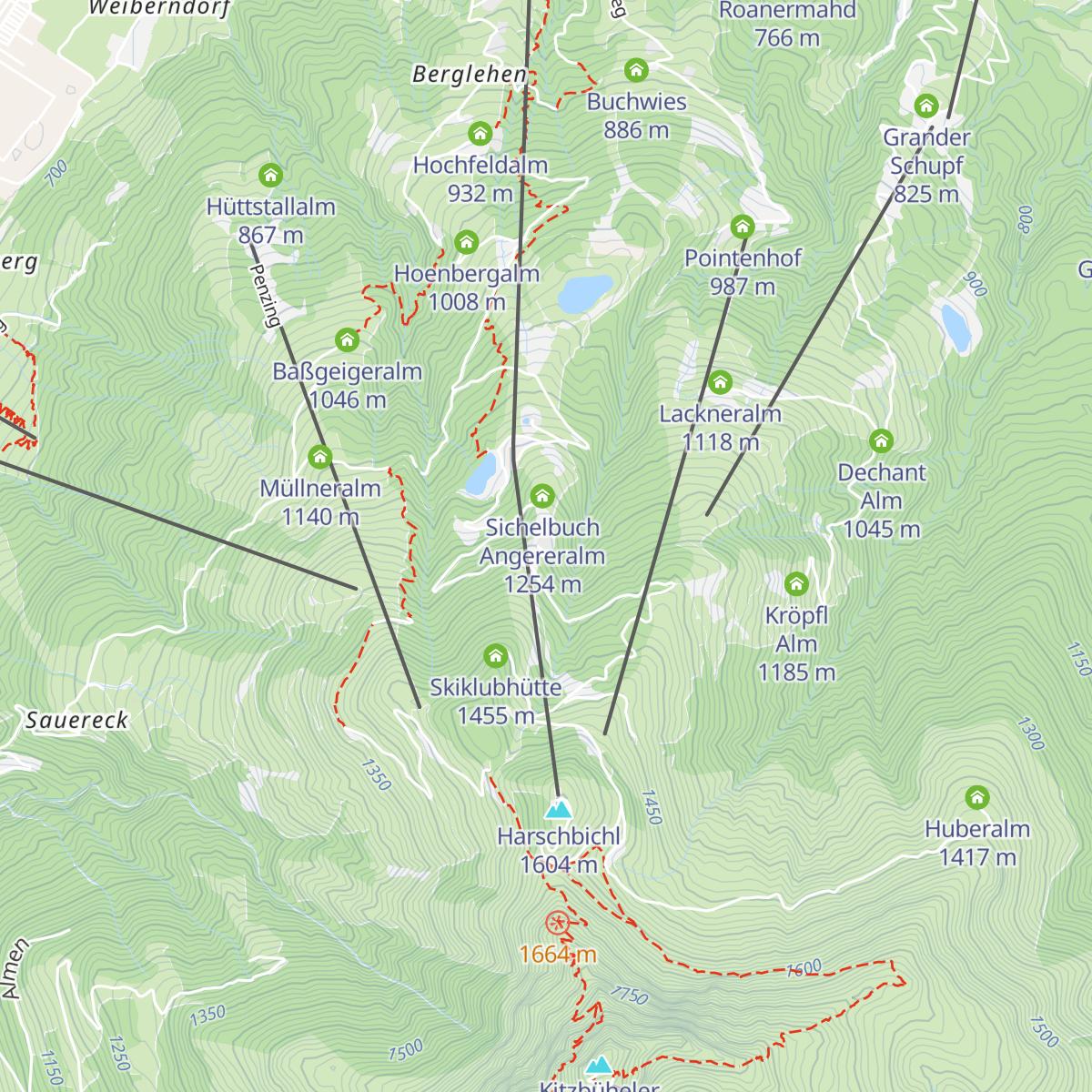 Angerer Alm map