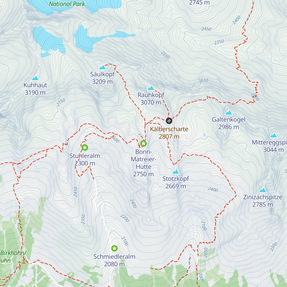 Bonn-Matreier-Hütte map