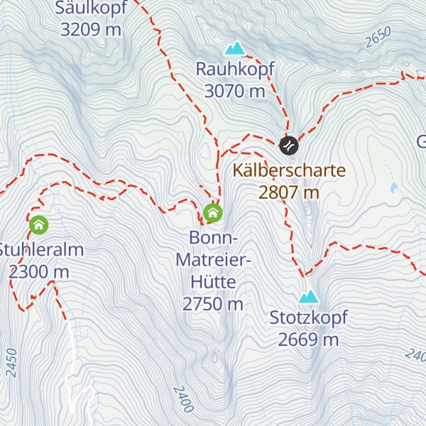 Map of Bonn-Matreier-Hütte