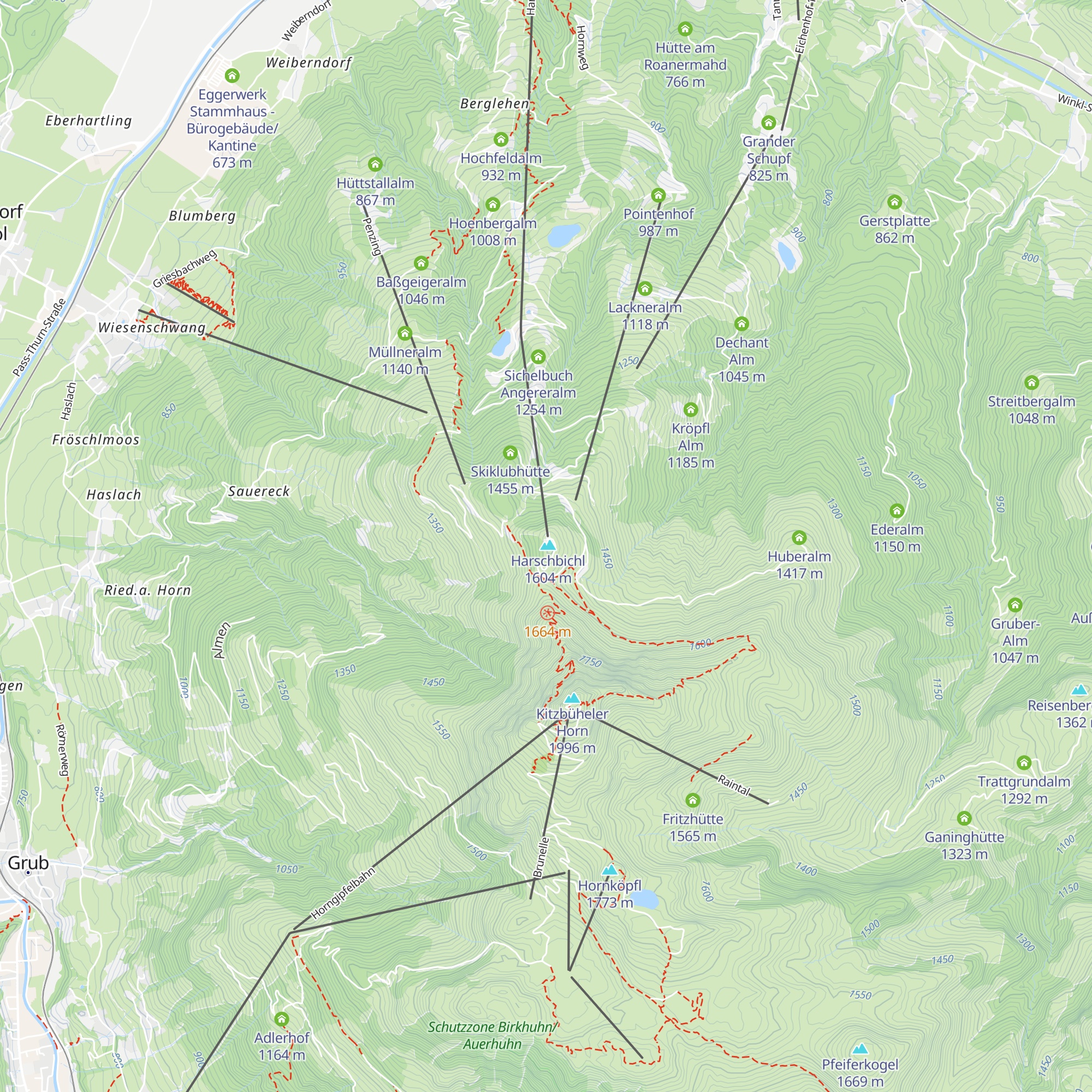 Berggasthof Harschbichl map