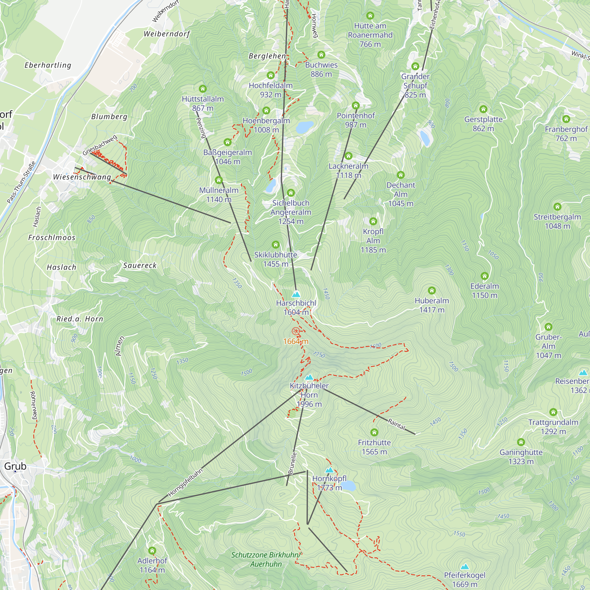 Berggasthof Harschbichl map