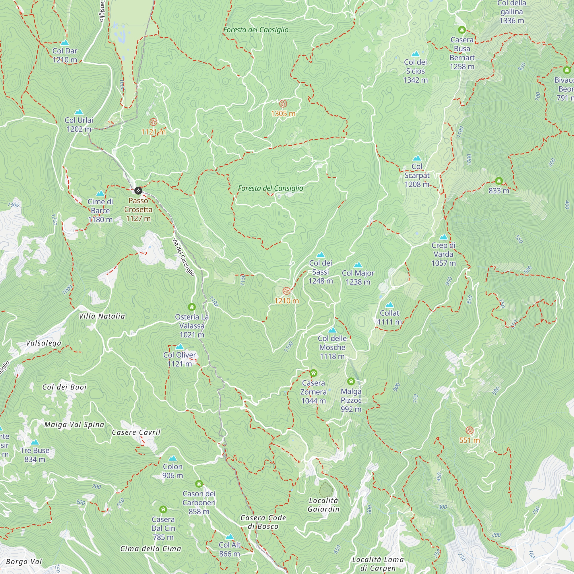 Malga Sponda Alta map