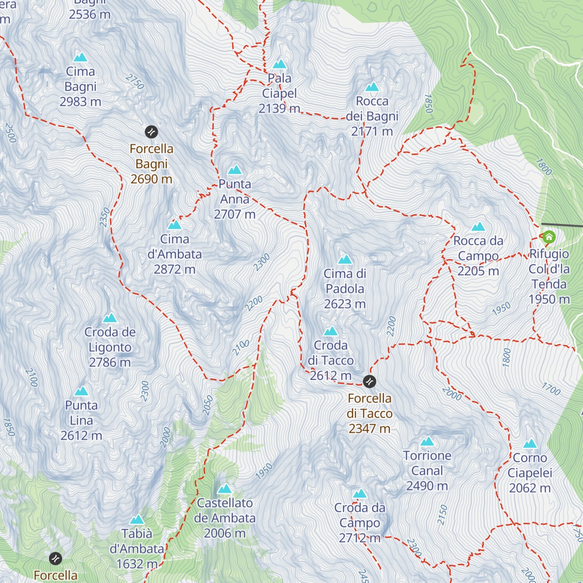 Bivacco Gera map