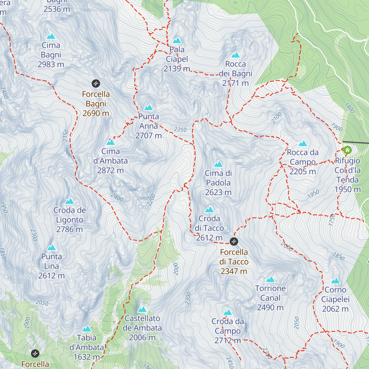 Bivacco Gera map