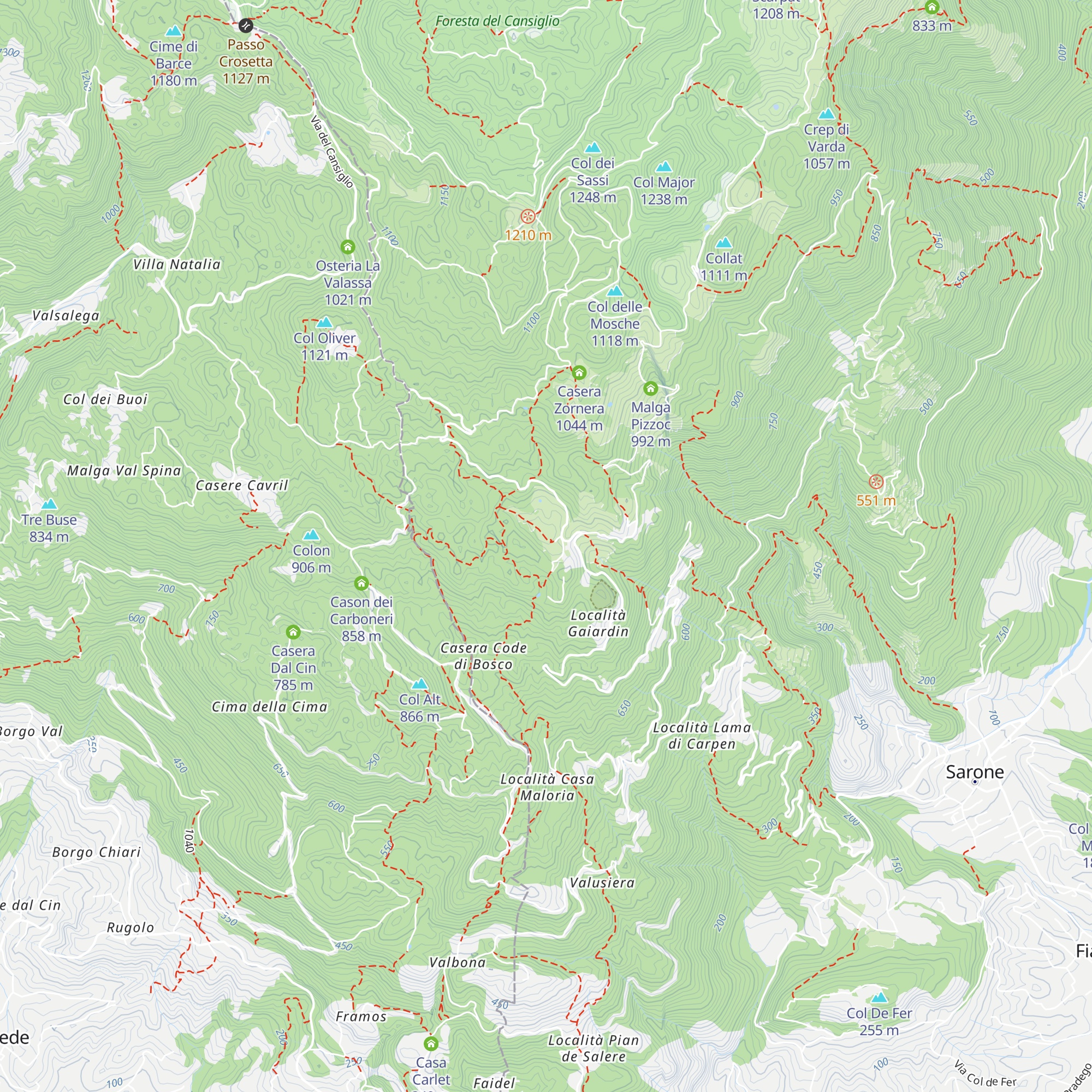Malga Fossa di Stevenà map