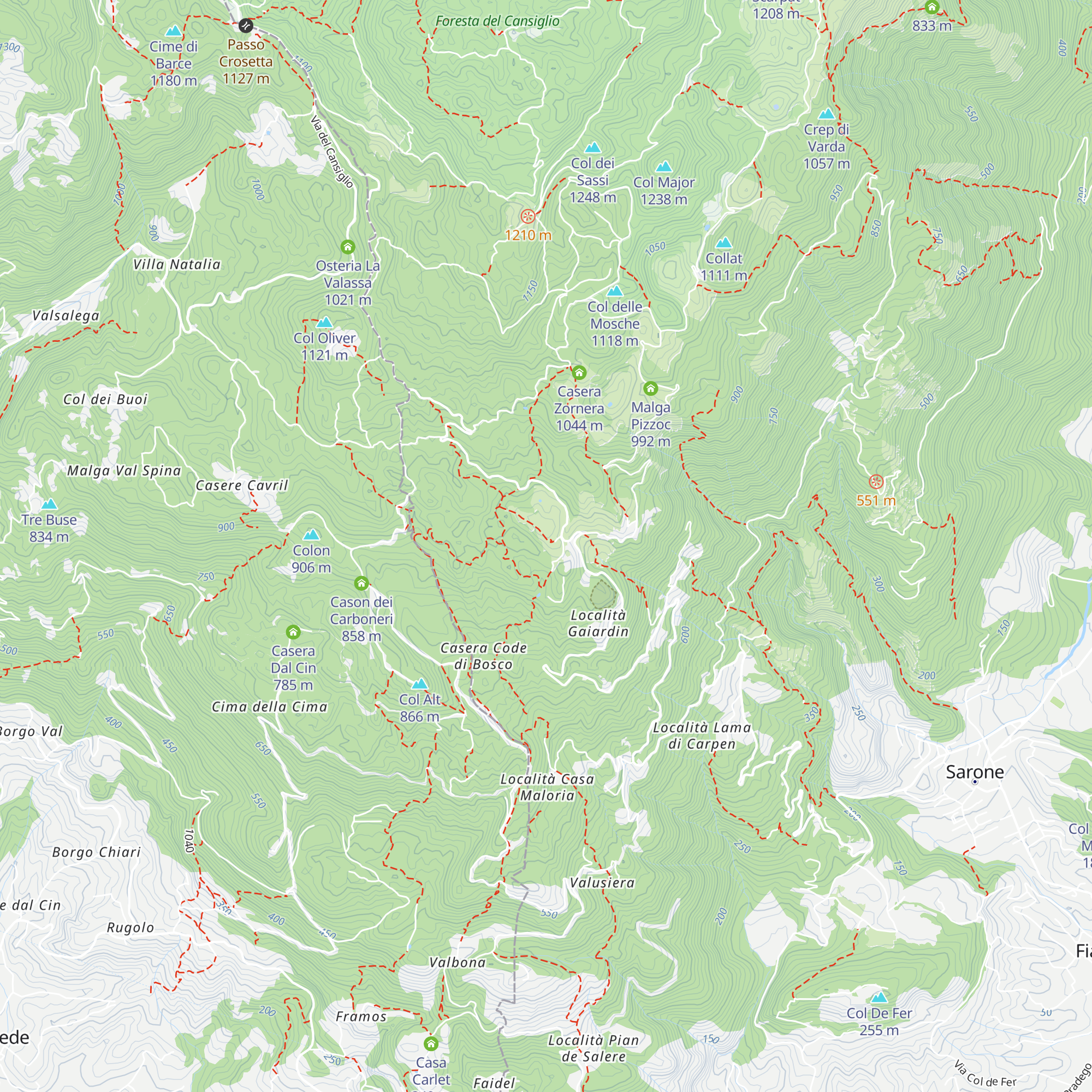 Malga Fossa di Stevenà map