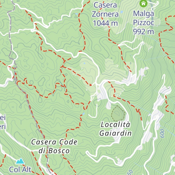 Map of Malga Fossa di Stevenà