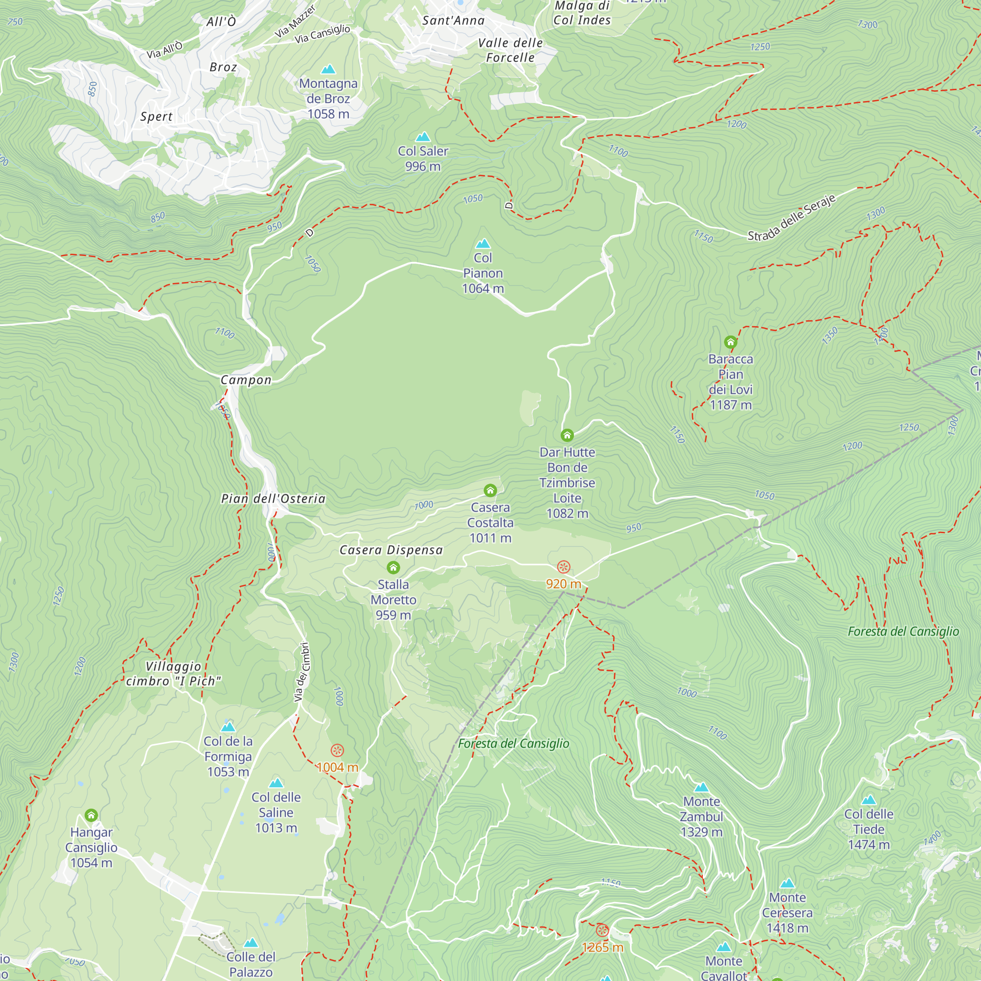Casera Costalta map