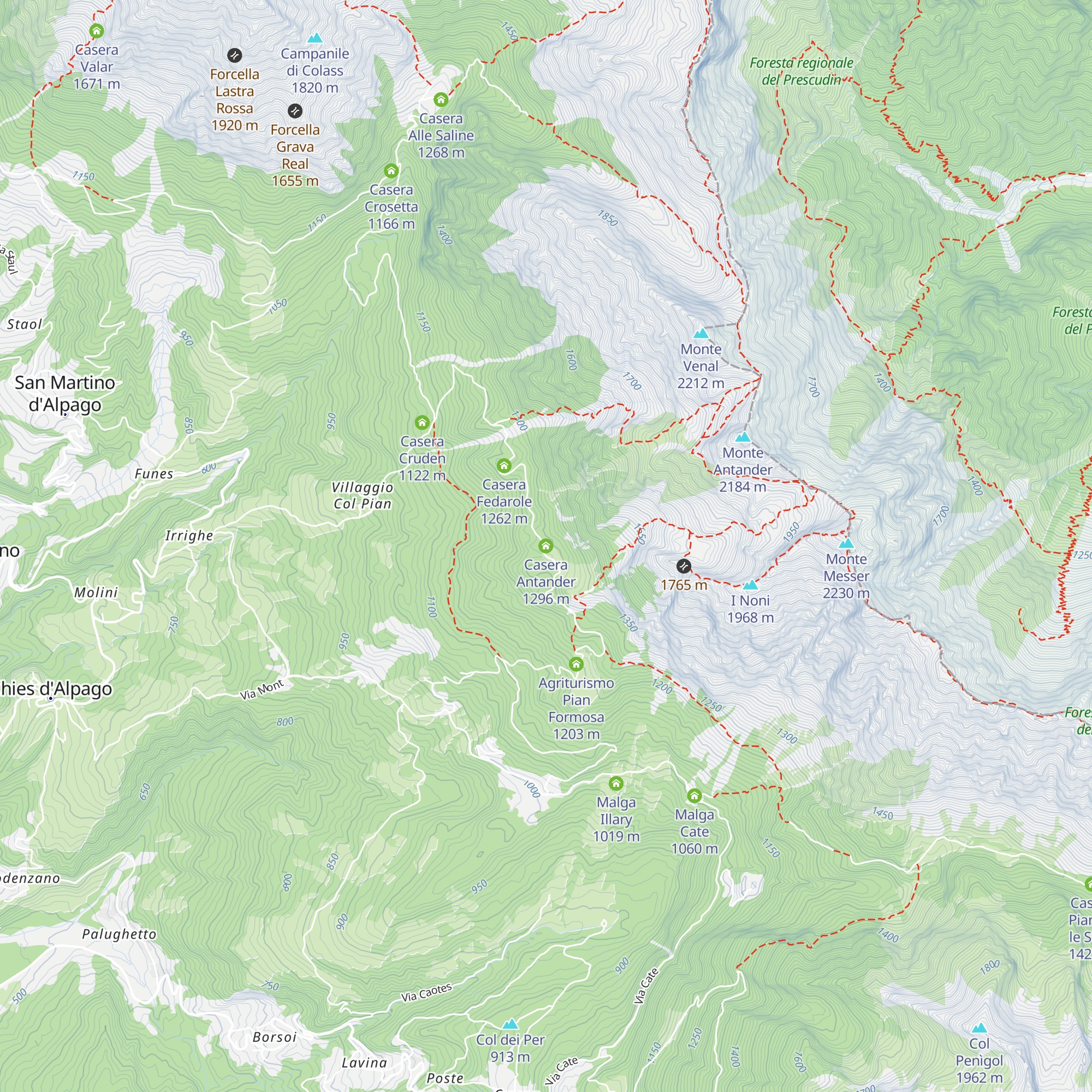 Casera Antander map