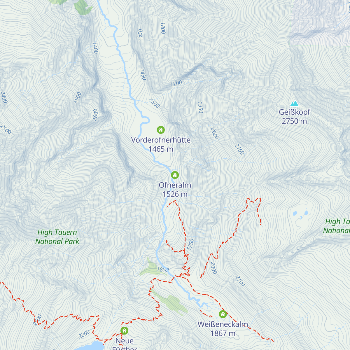 Ofneralm map