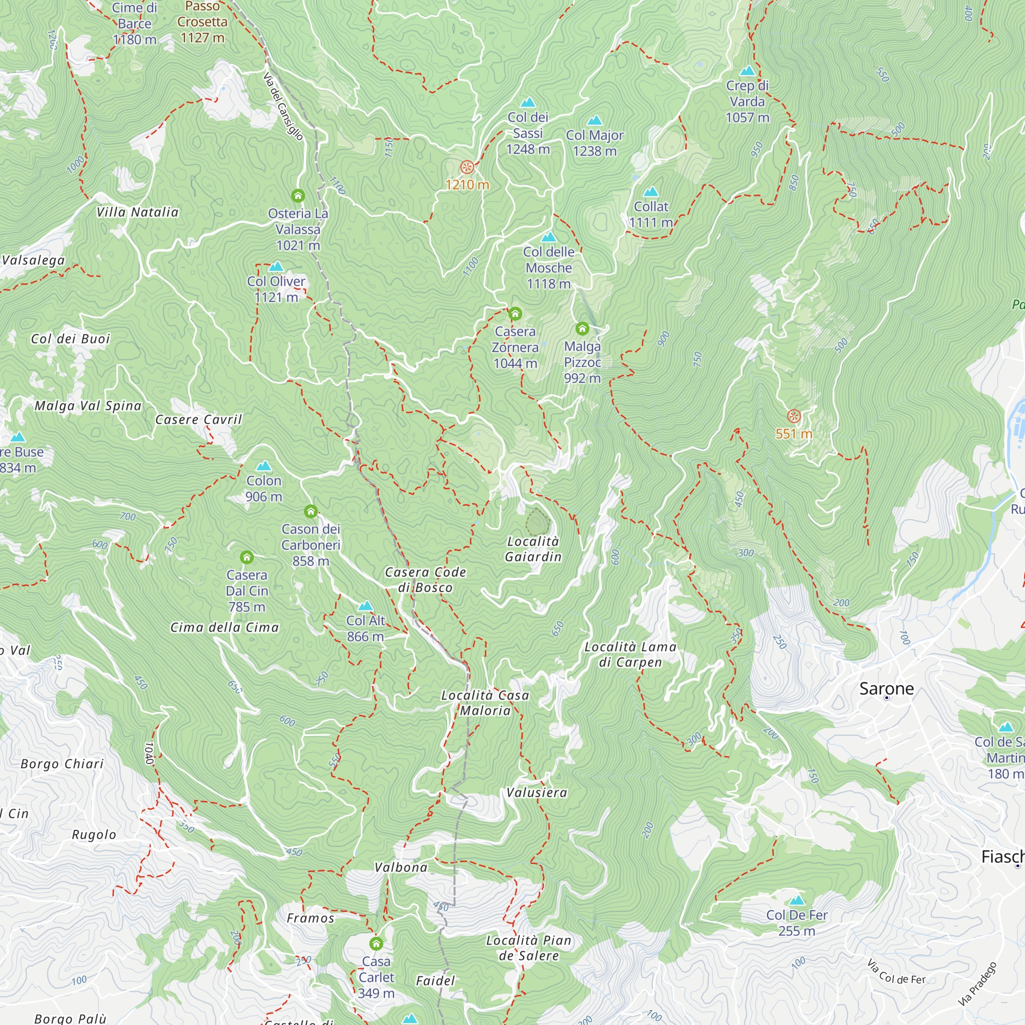 Malga Tambol map