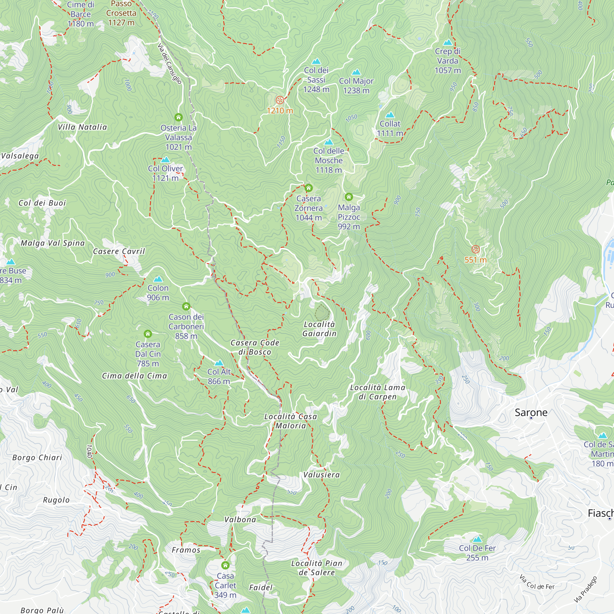 Malga Tambol map