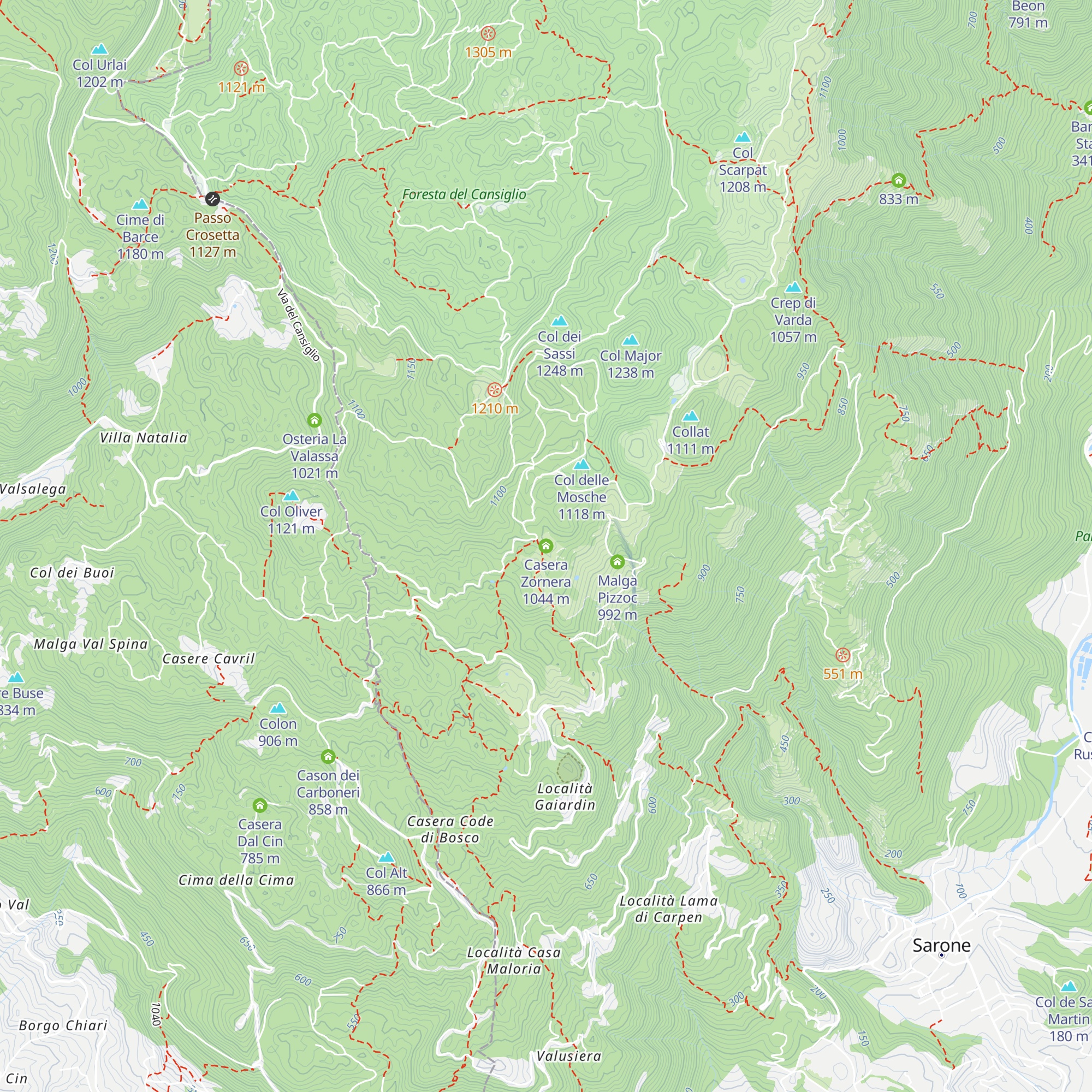 Casera Zornera map