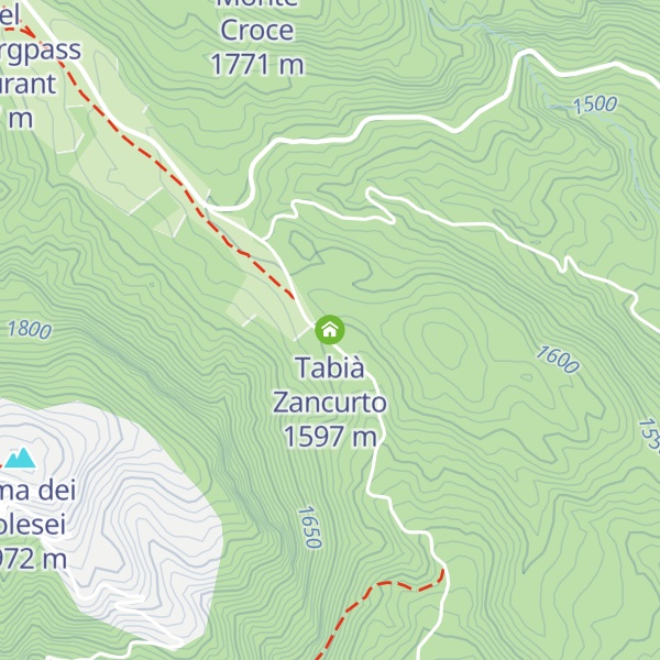 Map of Tabià Zancurto