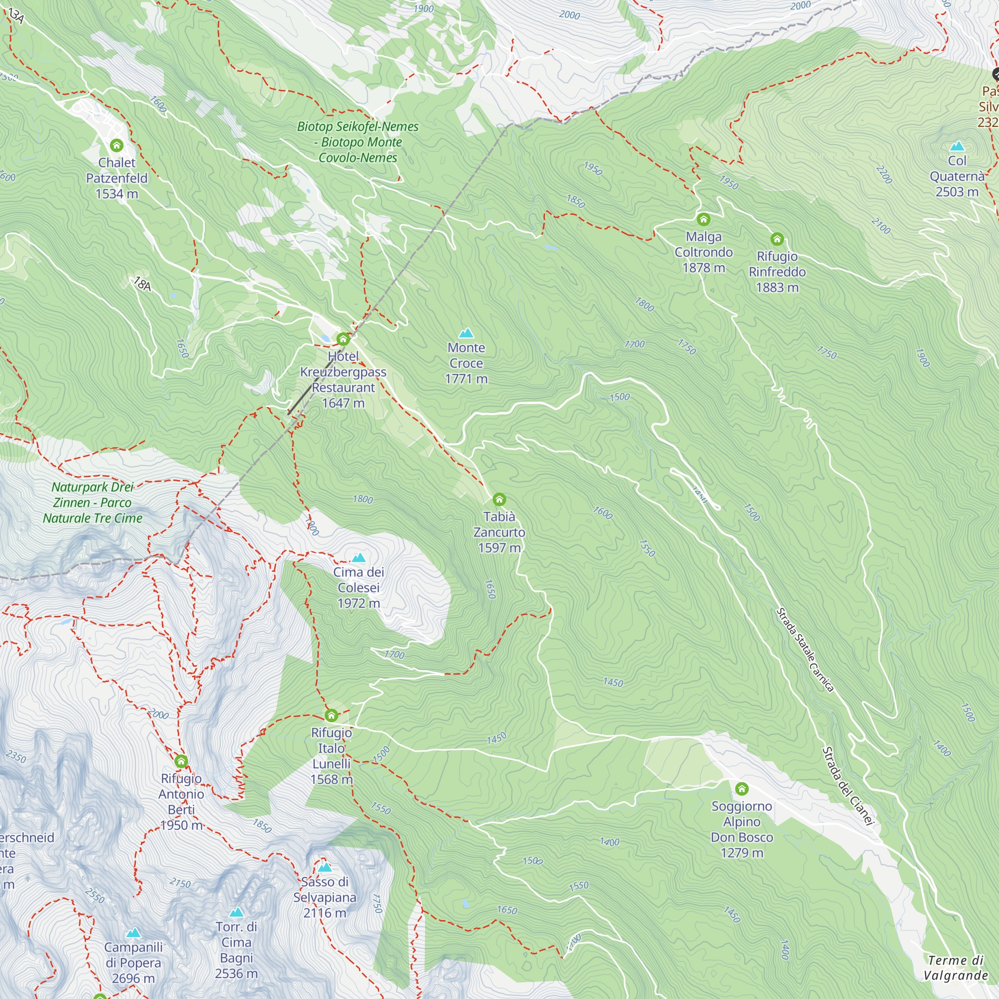 Tabià Zancurto map
