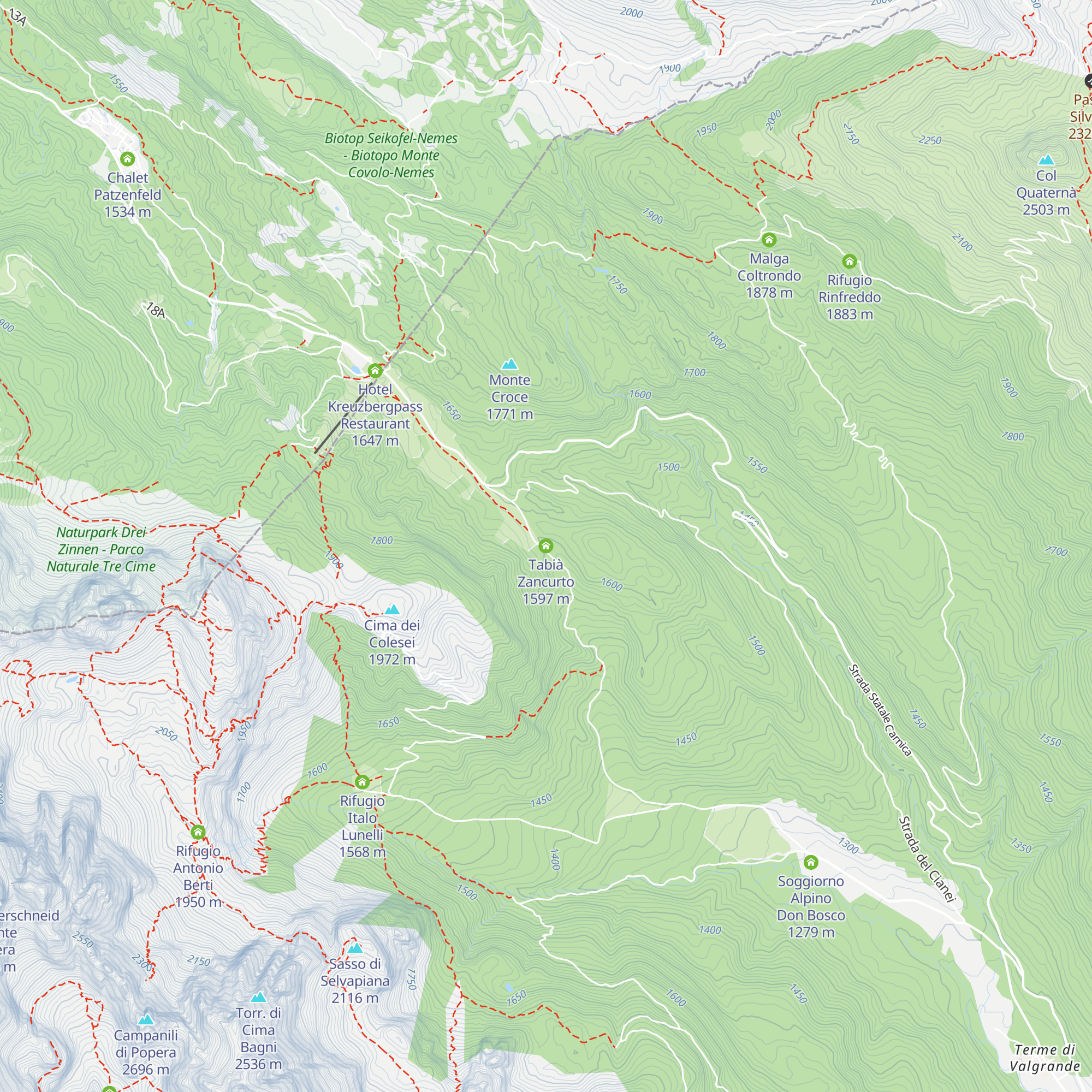 Tabià Zancurto map