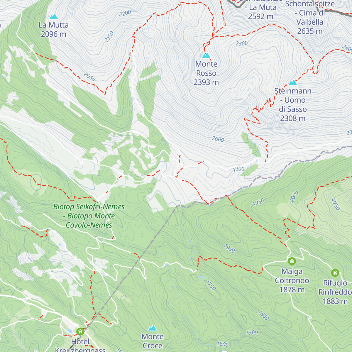 Nemes Alm - Rifugio Malga Nemes map