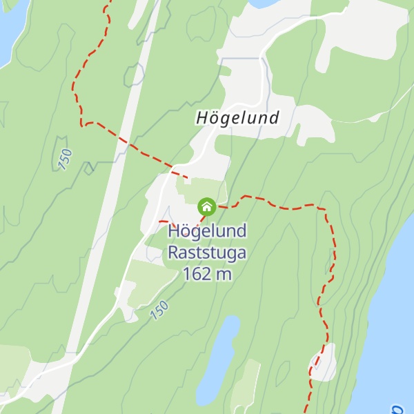 Map of Högelund Raststuga