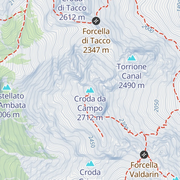 Map of Croda da Campo