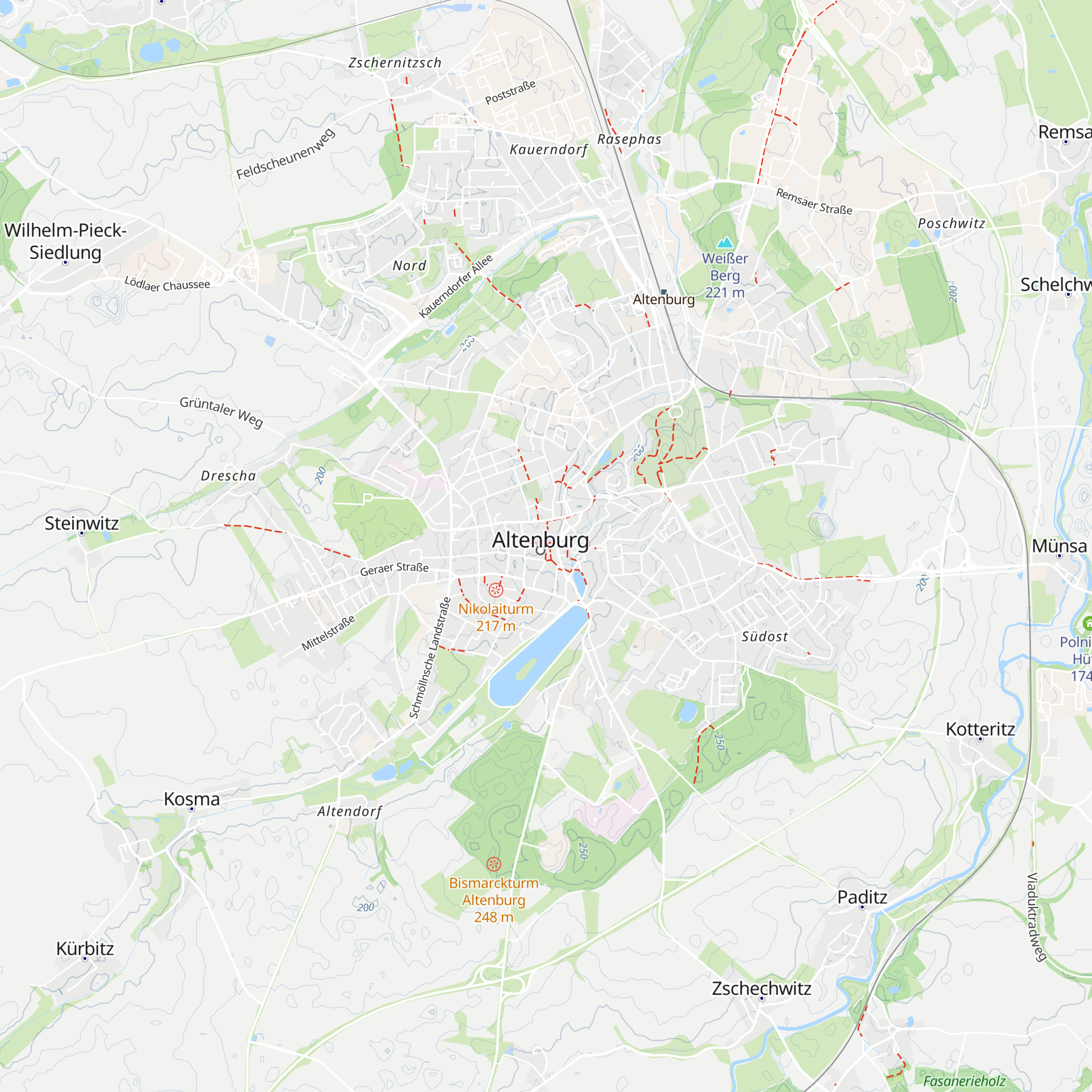Tourismusinformation Altenburger Land map