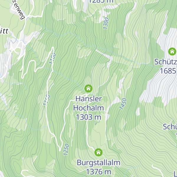 Map of Hansler Hochalm