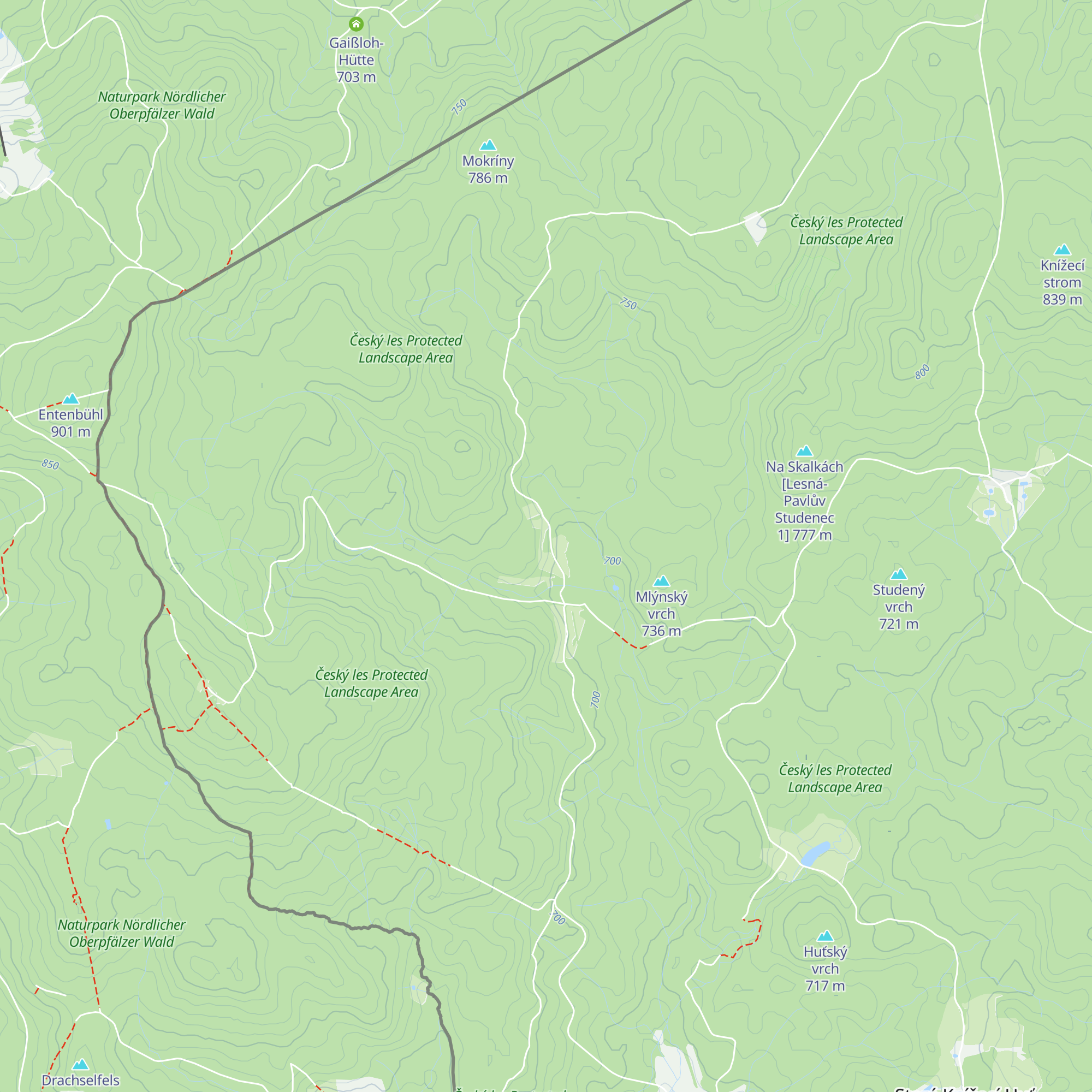 Chata SKI Klub Zlatý Potok map