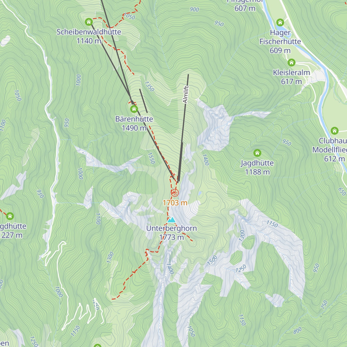 Unterberghornhütte map