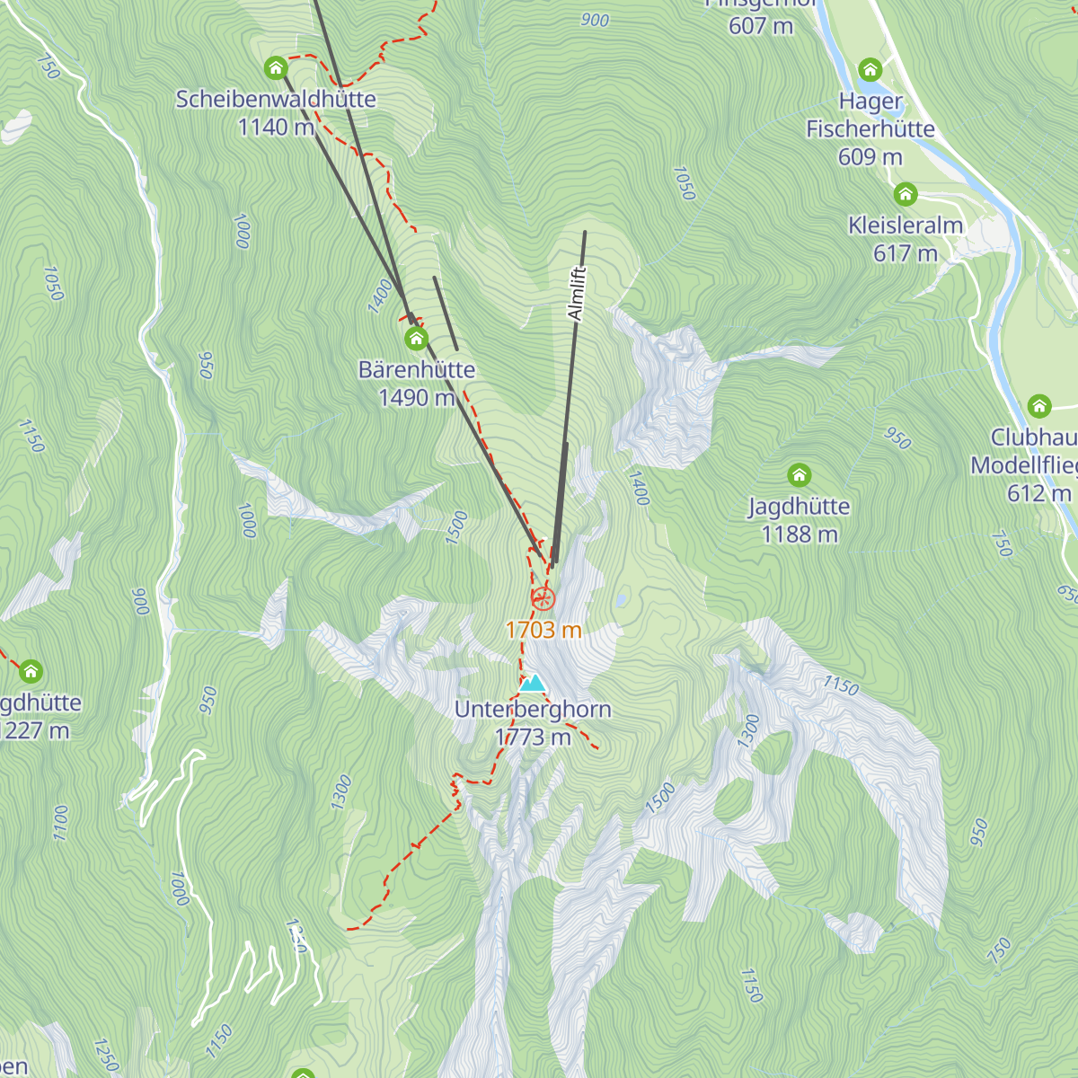 Unterberghornhütte map