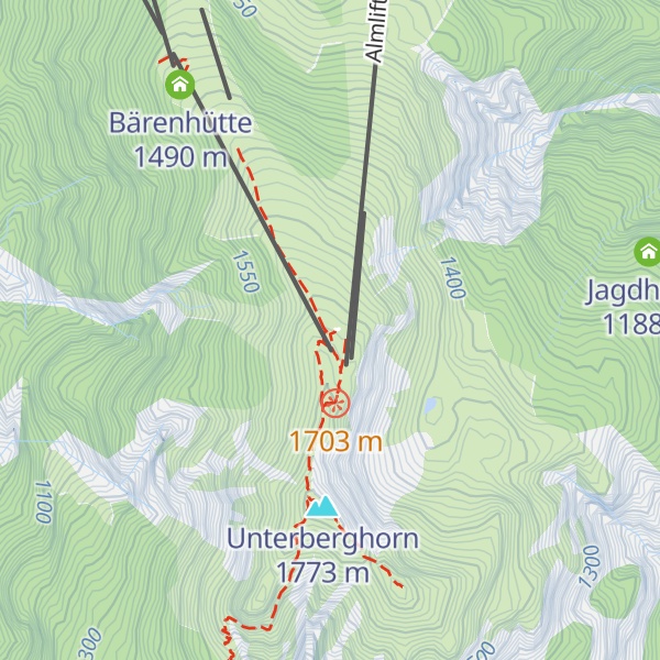 Map of Unterberghornhütte
