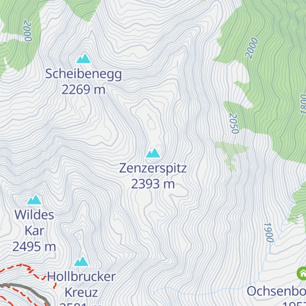 Map of Zenzerspitz