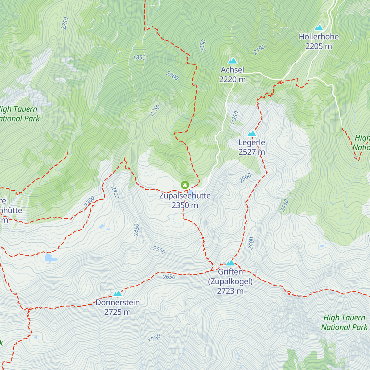 Zupalseehütte map