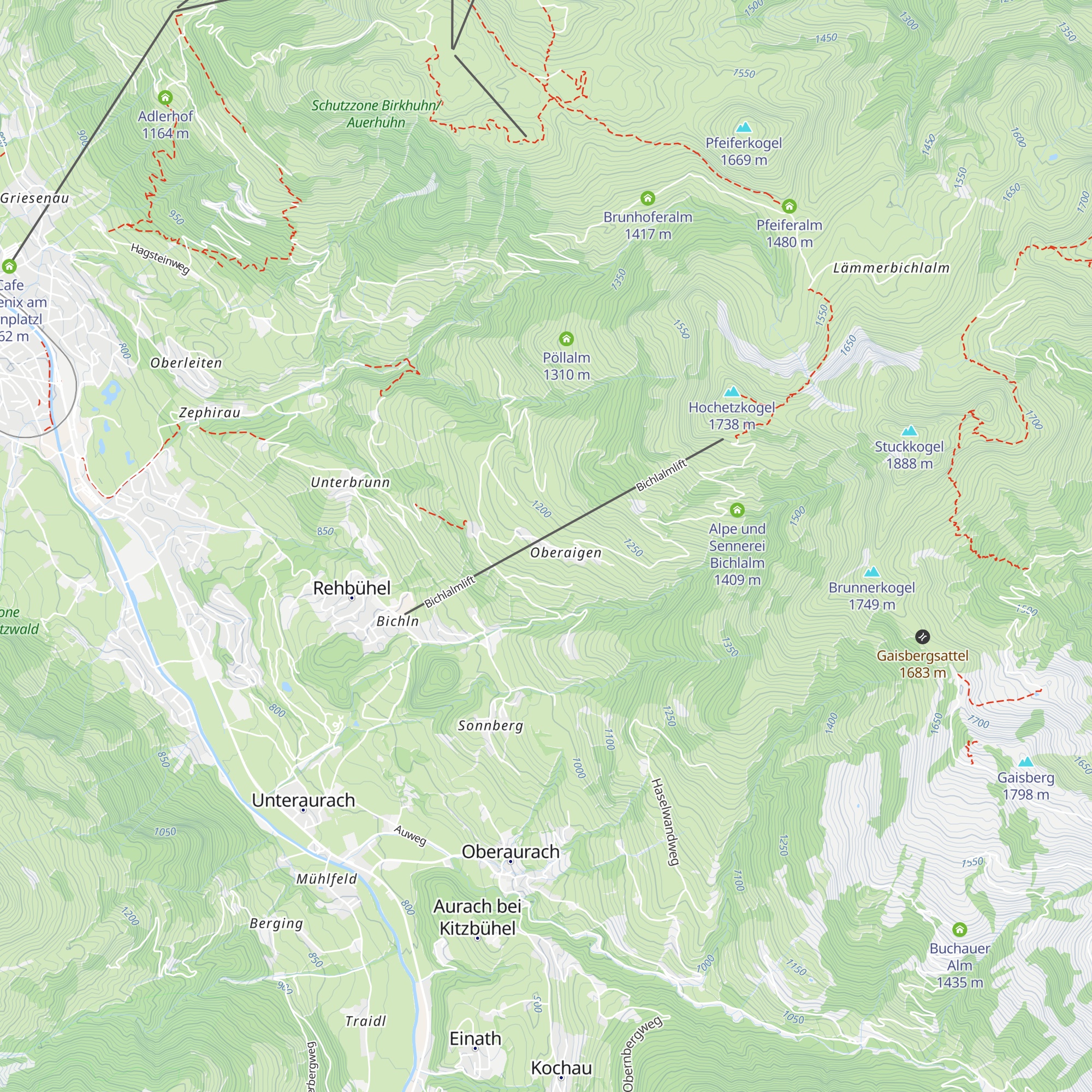 Oberaigen map