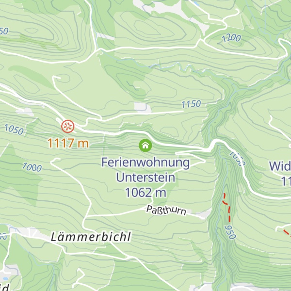 Map of Ferienwohnung Unterstein