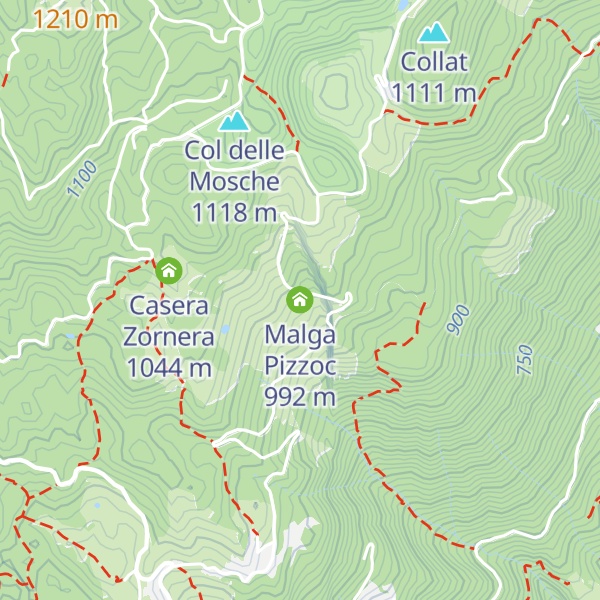 Map of Malga Pizzoc