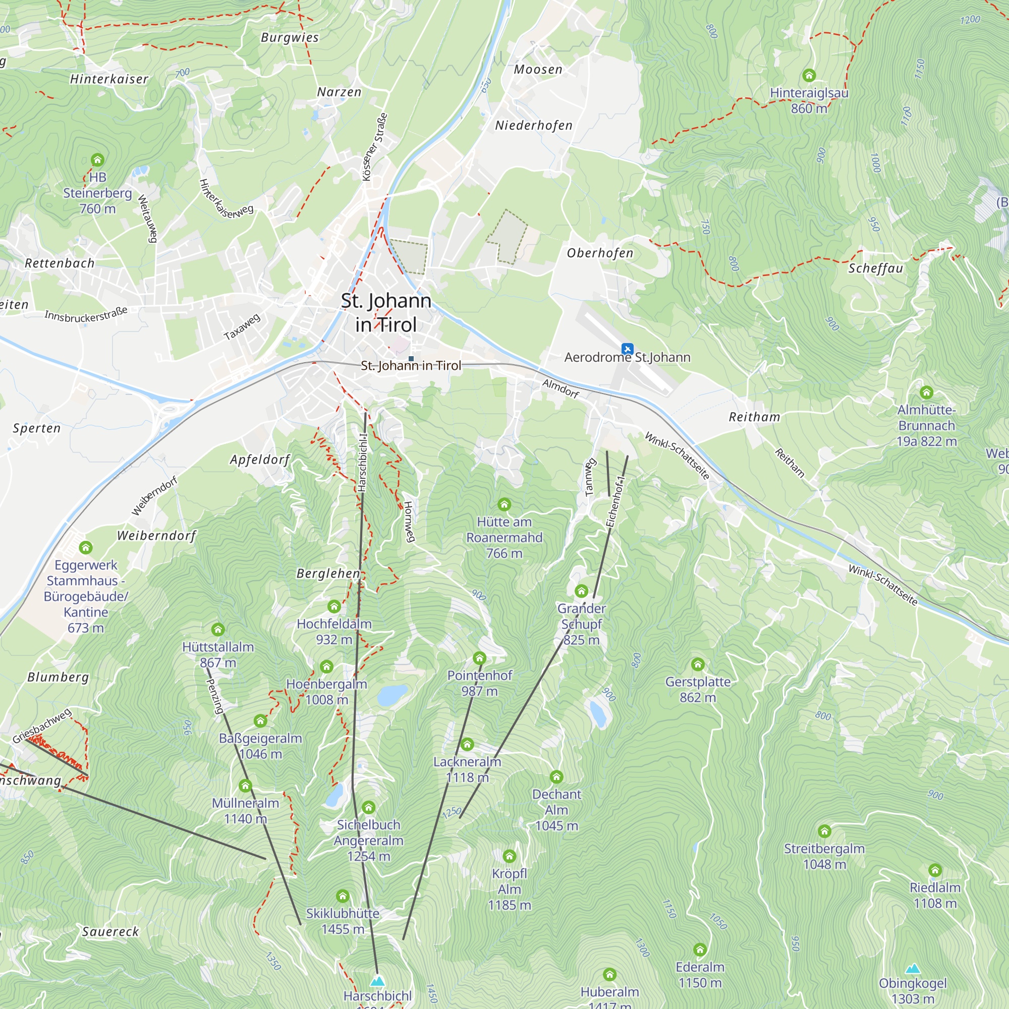Hütte am Roanermahd map
