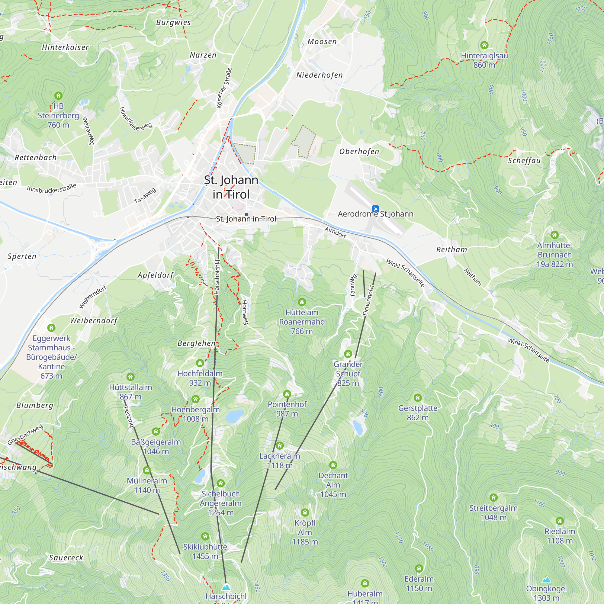 Hütte am Roanermahd map