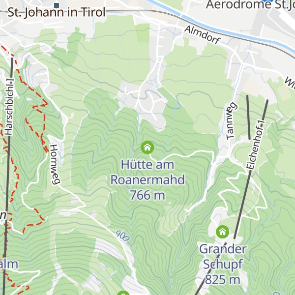 Map of Hütte am Roanermahd