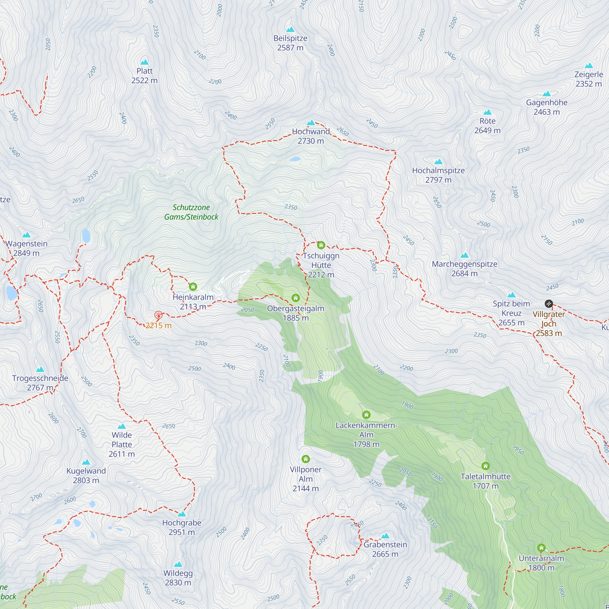 Volkzeiner Hütte map
