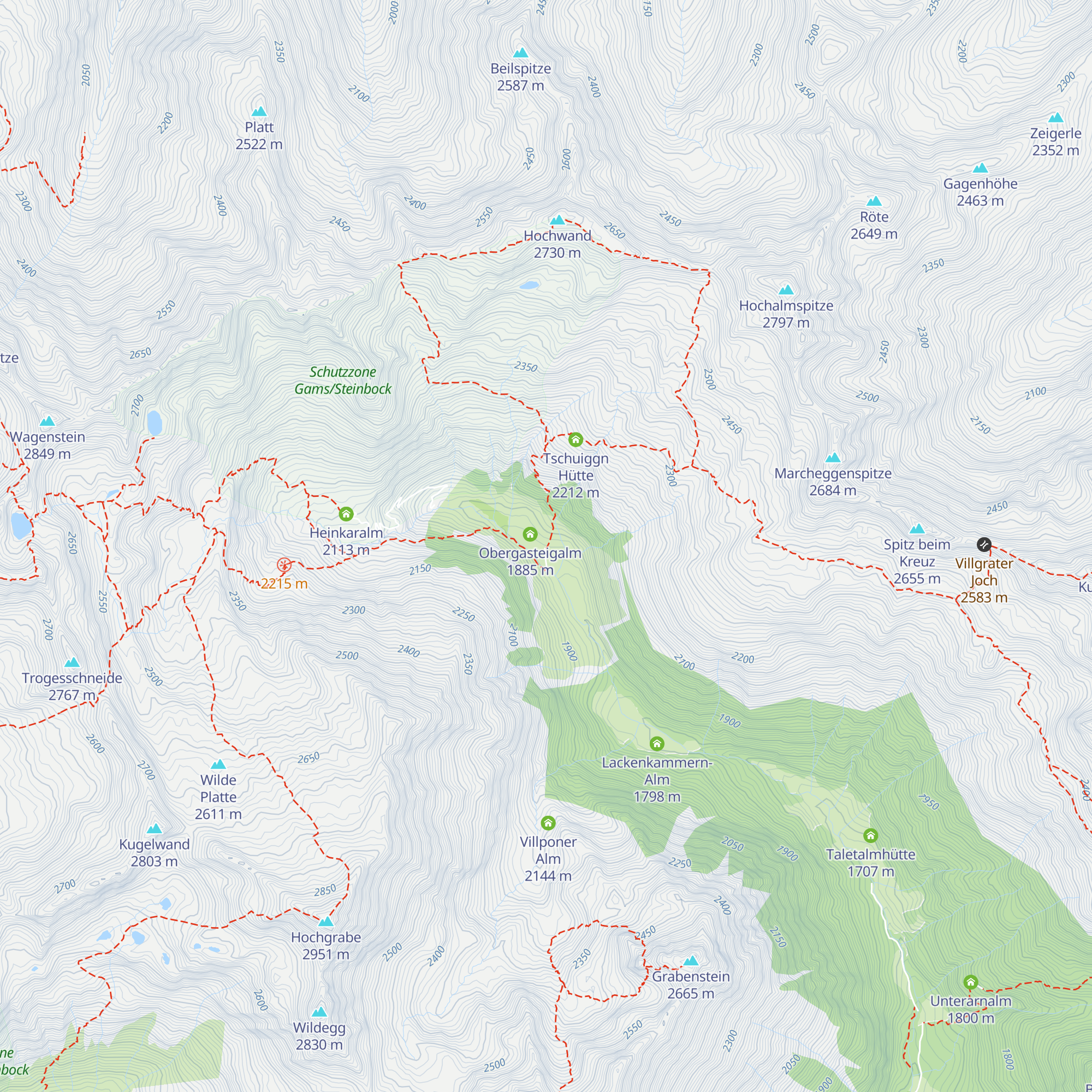Volkzeiner Hütte map
