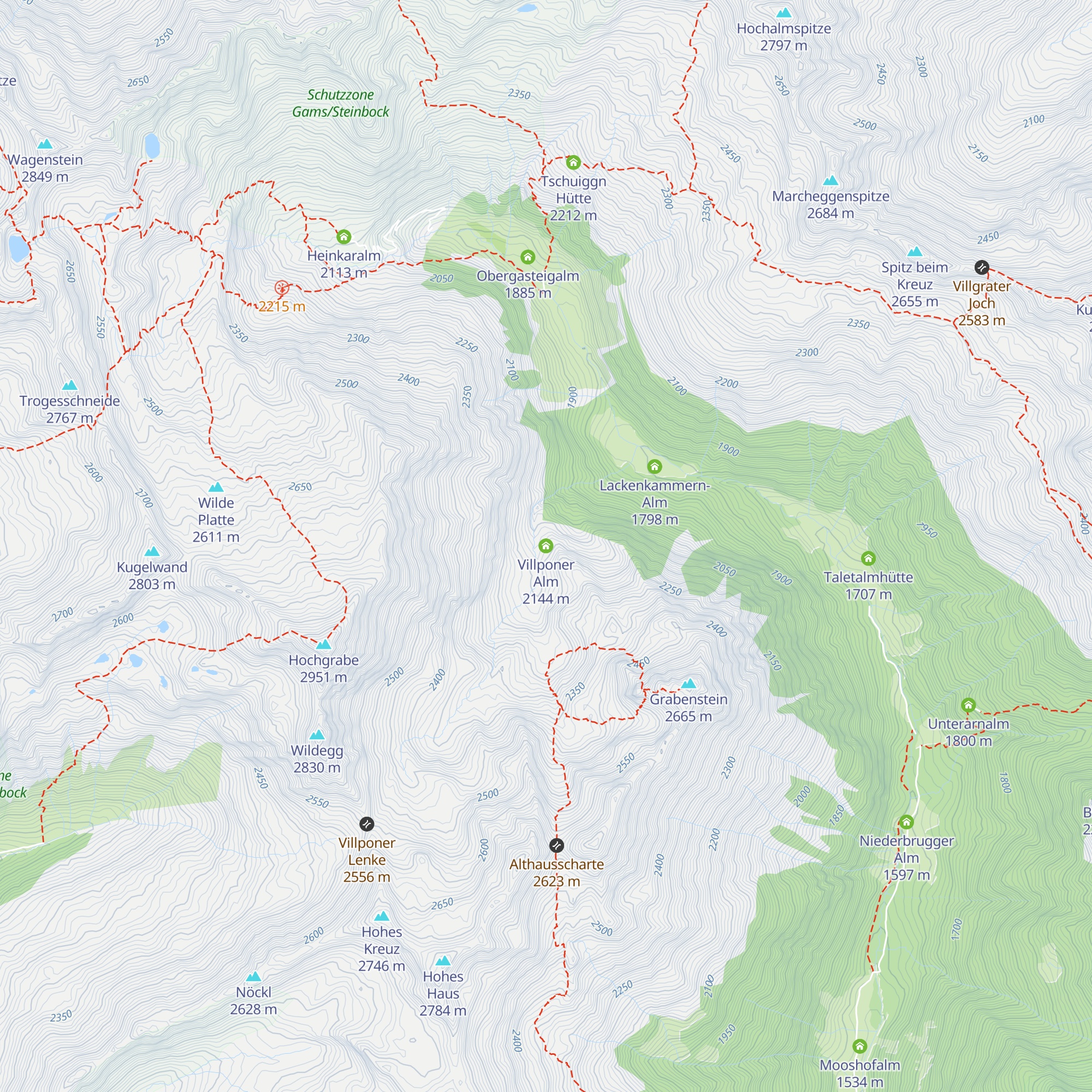 Villponer Alm map