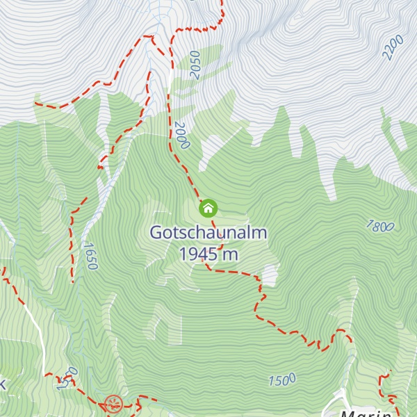 Map of Gotschaunalm