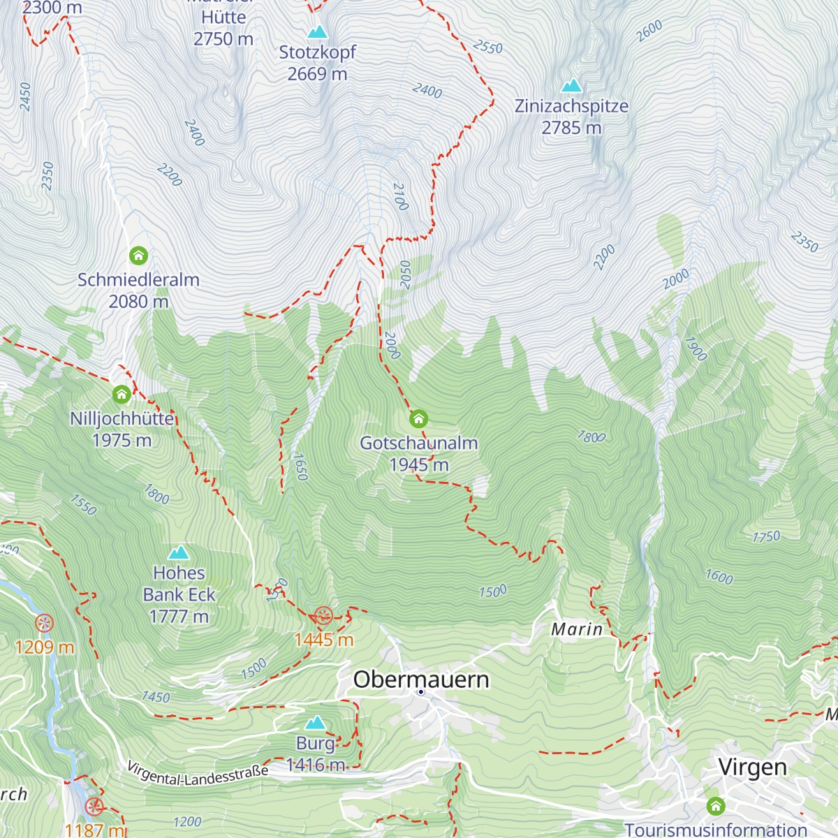 Gotschaunalm map