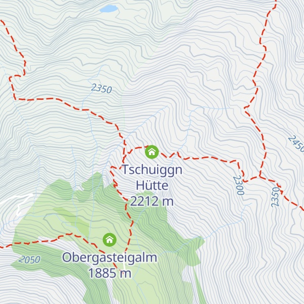 Map of Tschuiggn Hütte