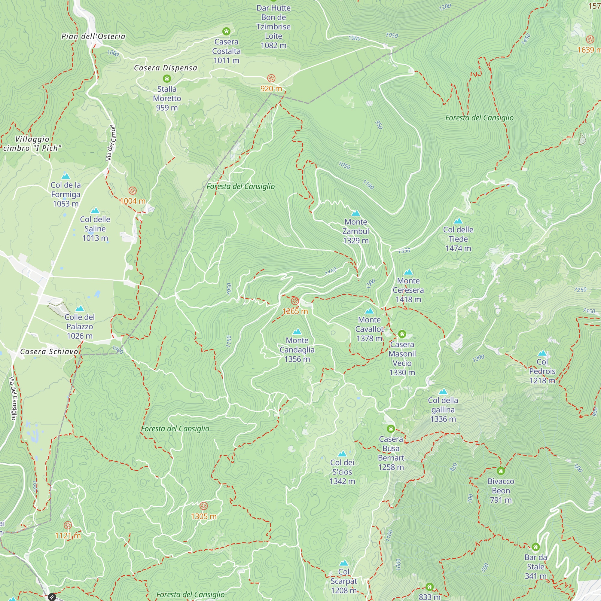 Casa Forestale della Candaglia map