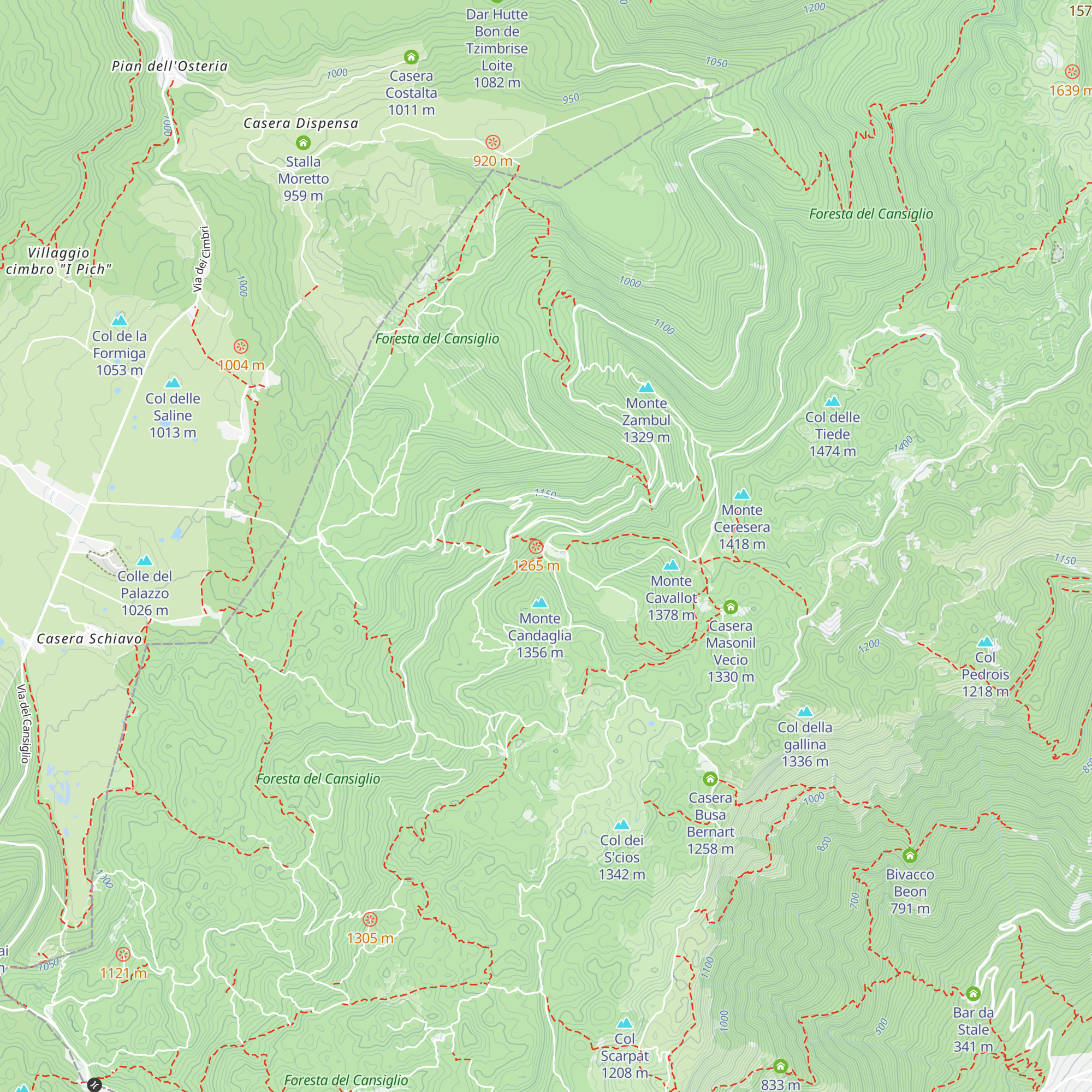 Casa Forestale della Candaglia map