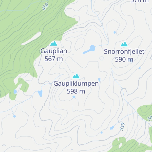 Map of Gaupliklumpen